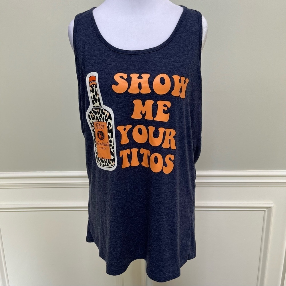 Tito’s Navy Graphic Sleeveless Tee